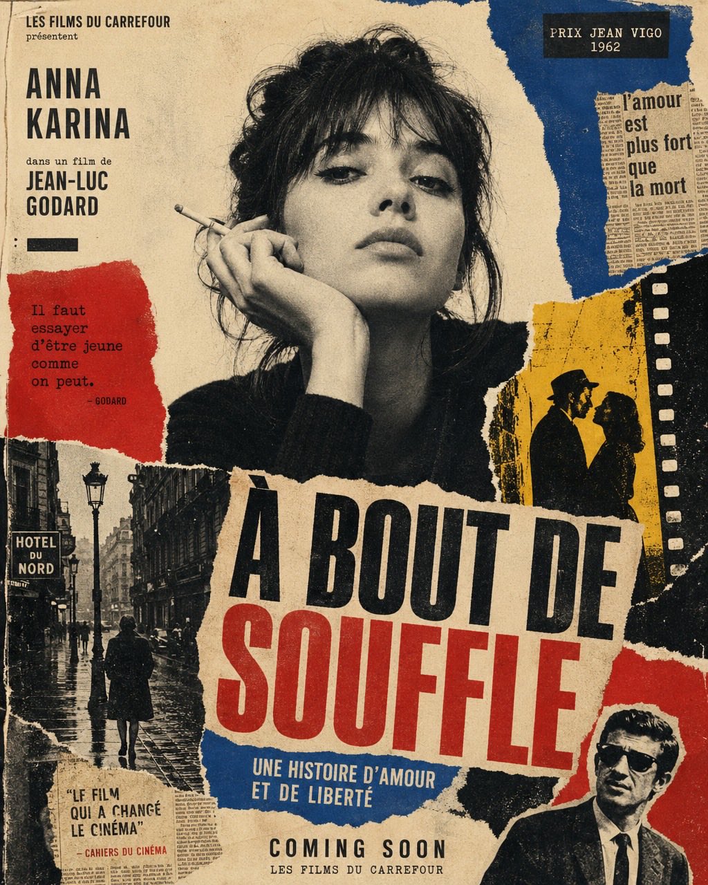 Vintage French New Wave movie poster: GPT Image 2 prompt AI image prompt result