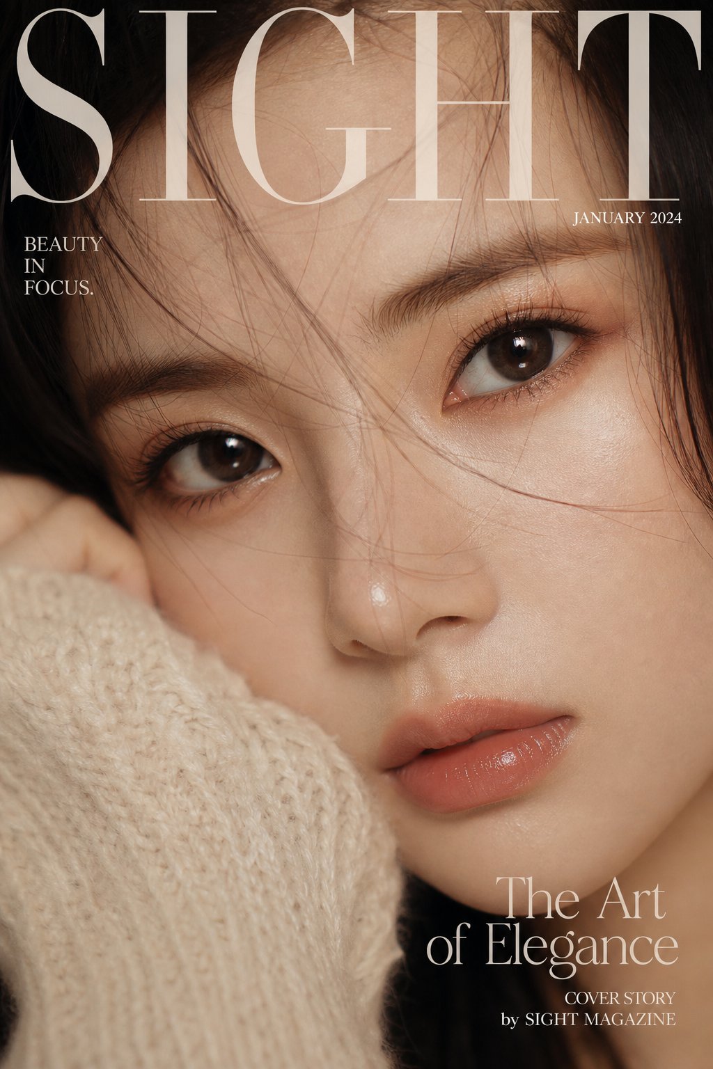 Luxury magazine cover close-up portrait: GPT Image 2 prompt AI image prompt result