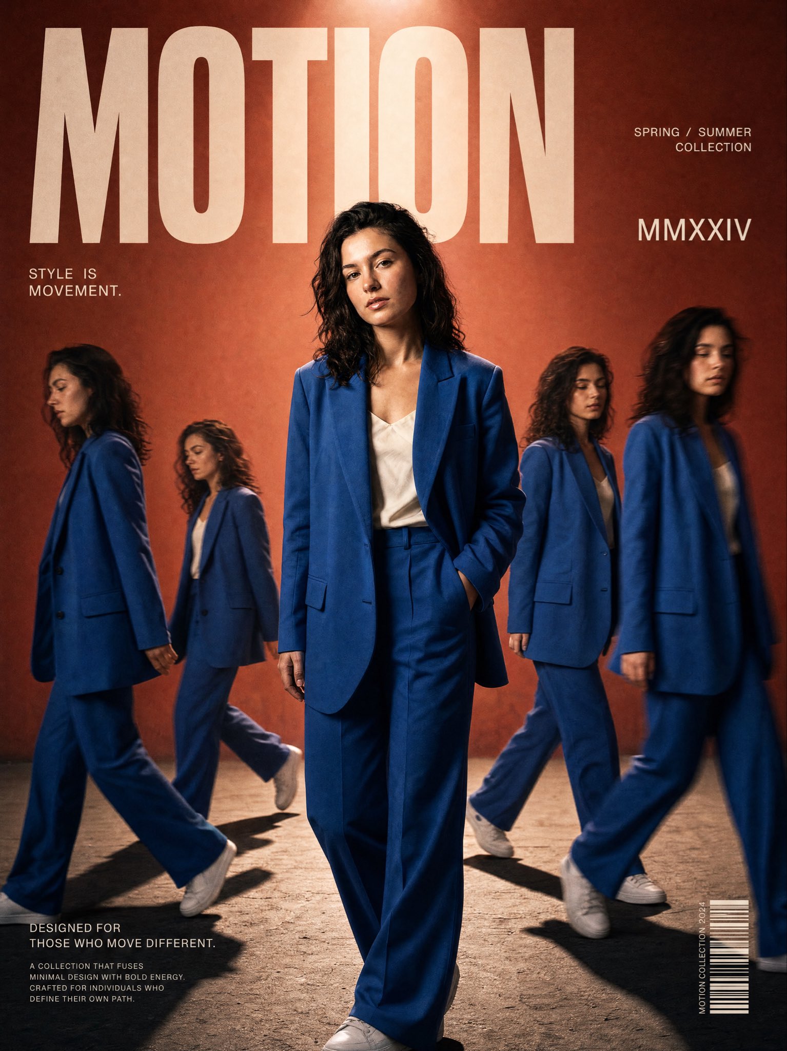 Streetwear editorial poster with motion clones: GPT Image 2 prompt AI image prompt result