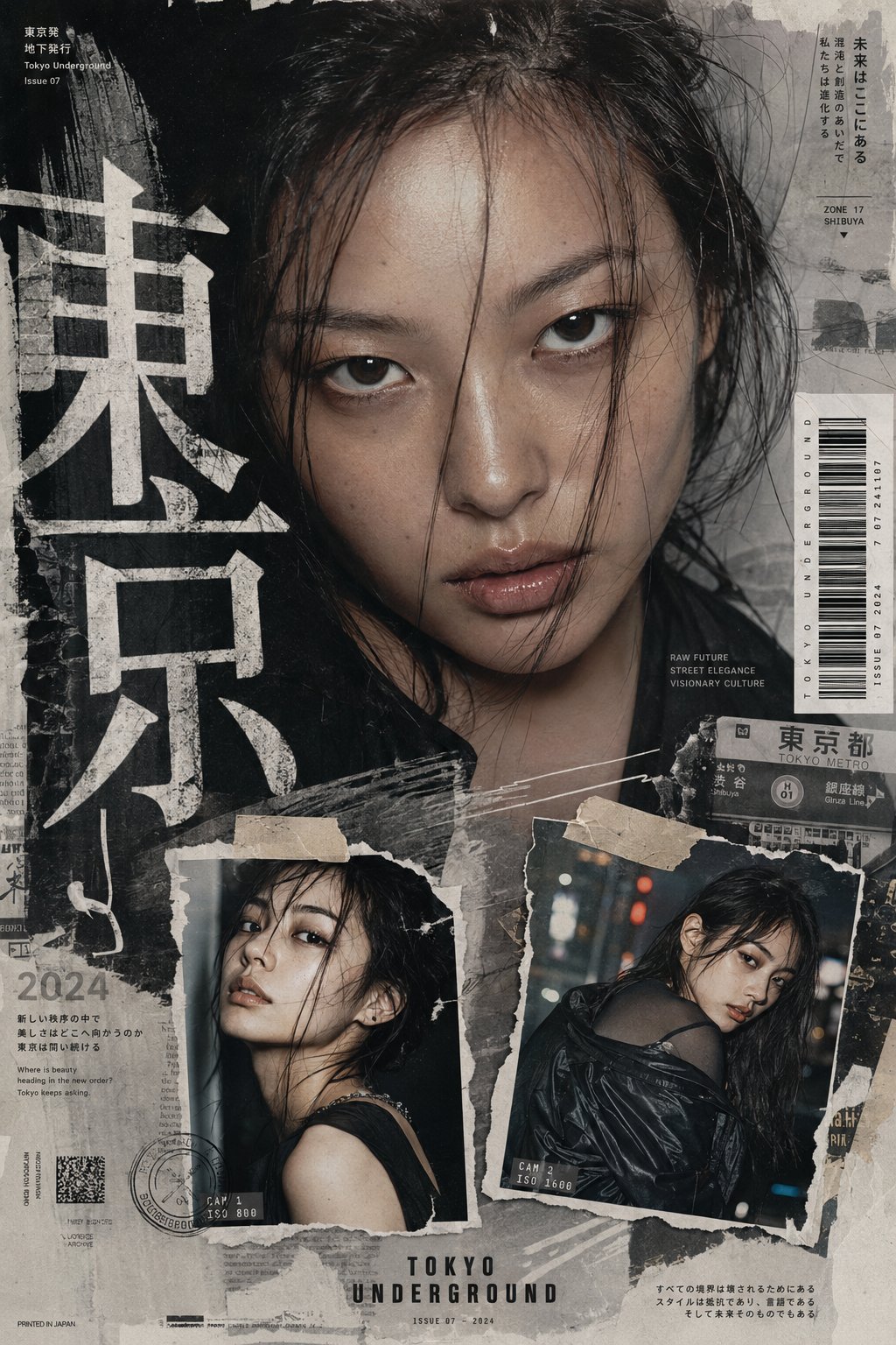 Tokyo neo-Y2K fashion zine collage poster: GPT Image 2 prompt AI image prompt result