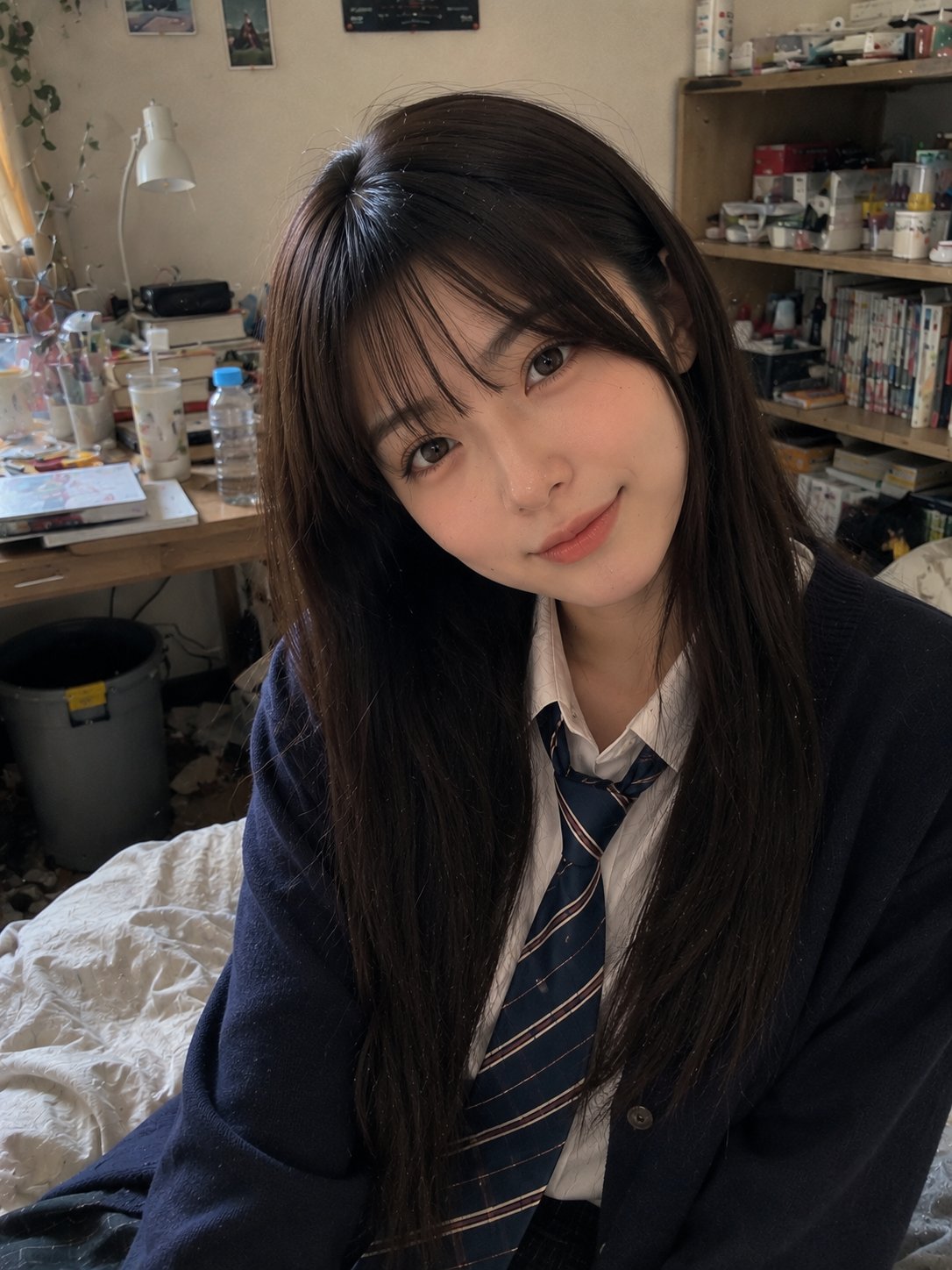 Cozy bedroom snapshot of japanese student: GPT Image 2 prompt AI image prompt result