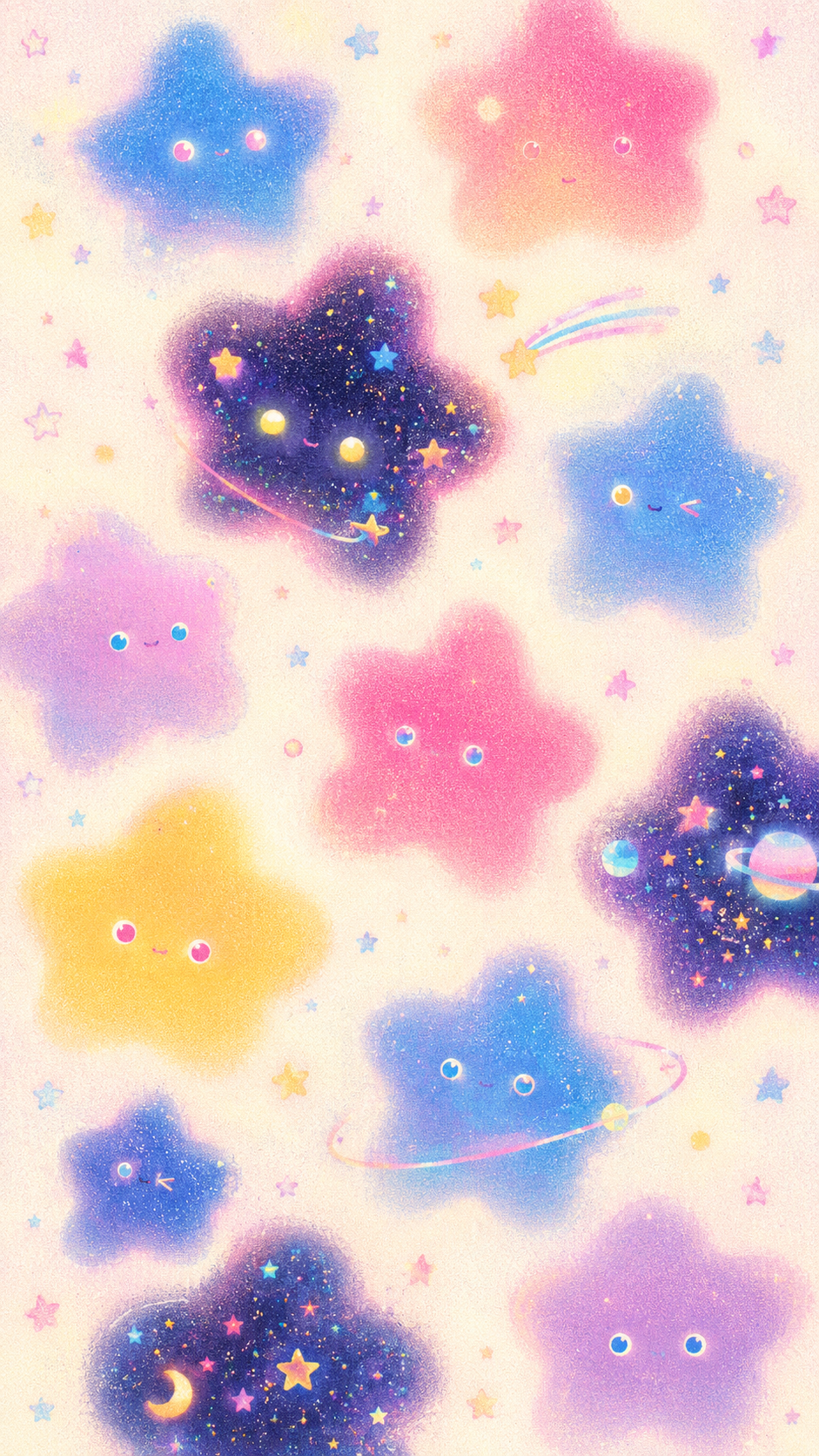 A dreamy, nostalgic digital illustration featuring a scattered pattern of [MAIN… AI image prompt example