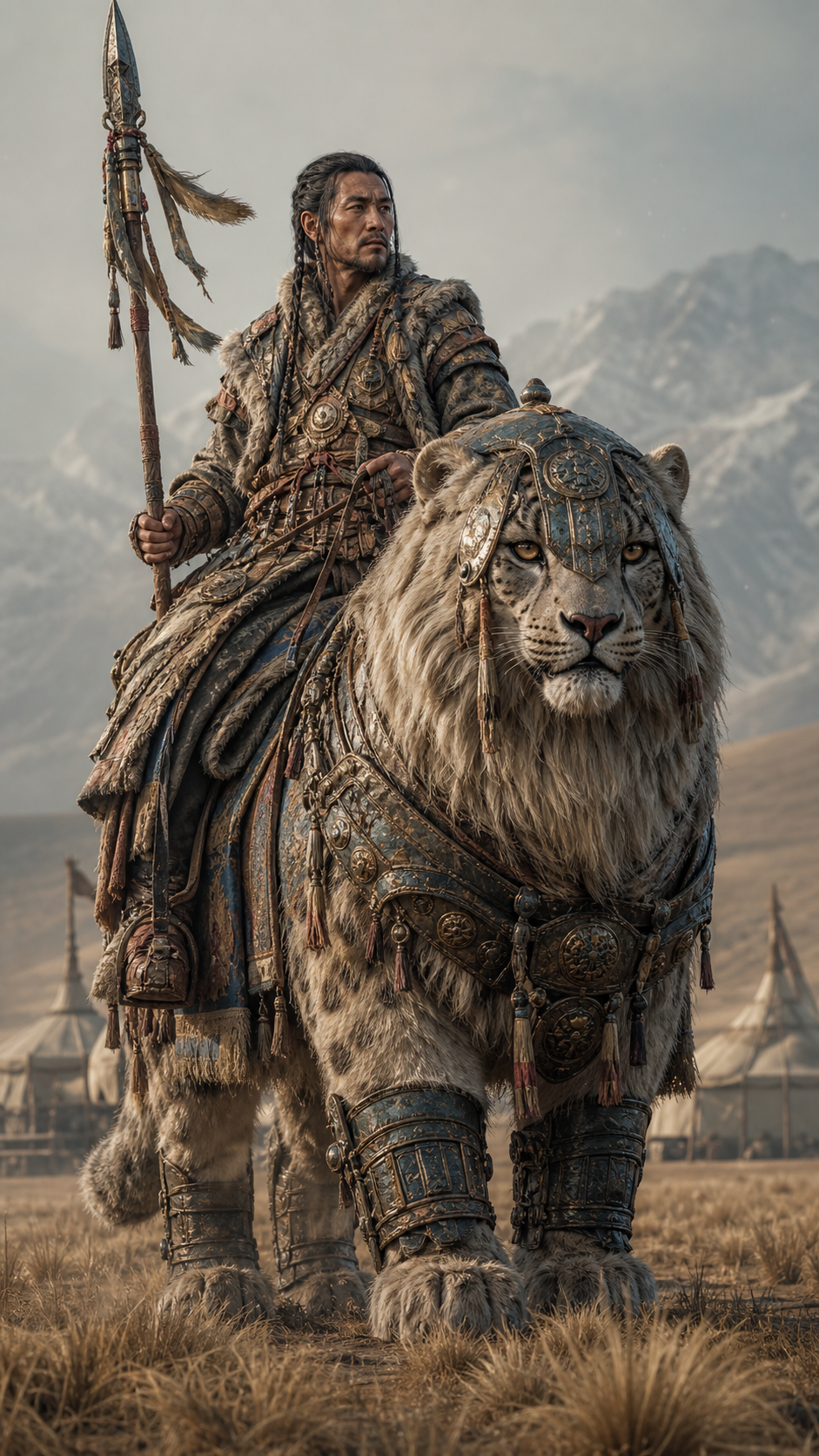 A highly detailed, cinematic 3D render and photorealistic fantasy concept art o… AI image prompt example