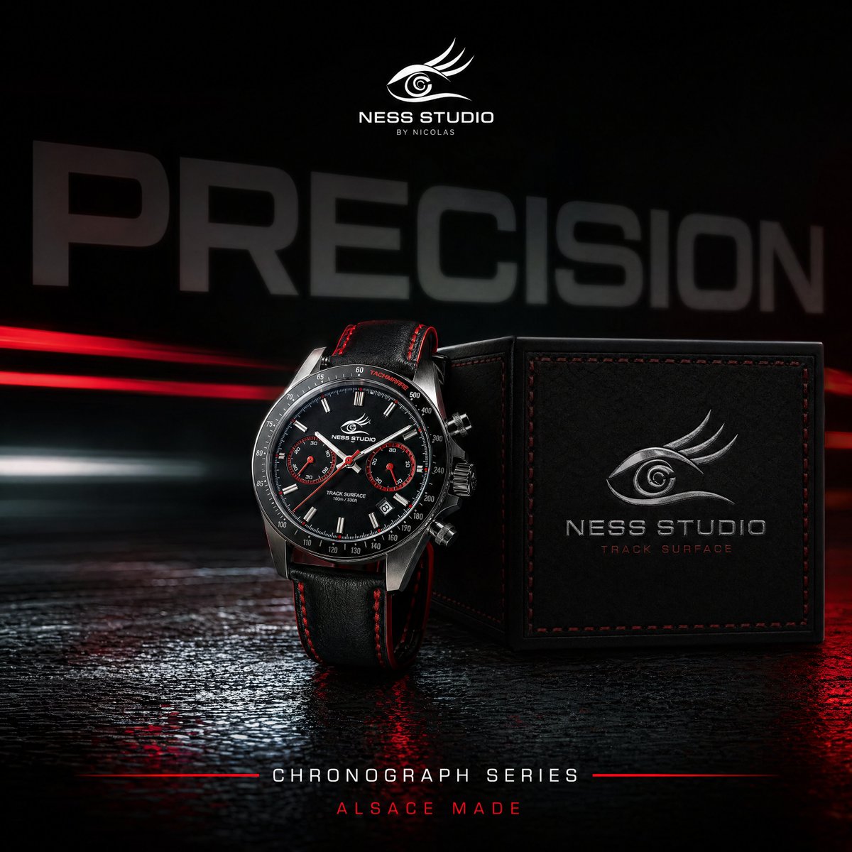Motorsport chronograph watch ad: GPT Image 2 prompt AI image prompt result