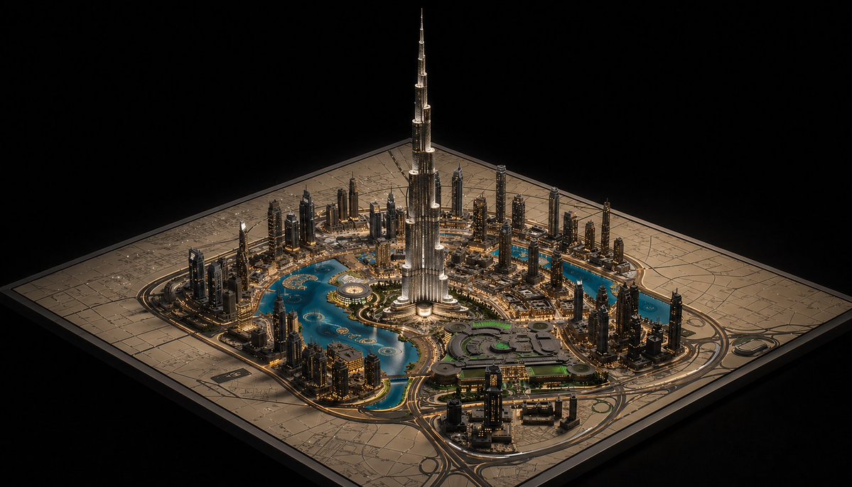 Burj Khalifa isometric maquette: GPT Image 2 prompt AI image prompt result