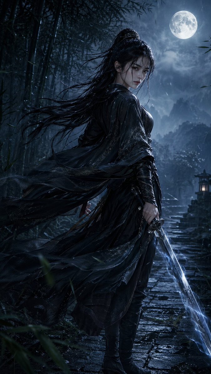 Ultimate wuxia heroine 9:16: GPT Image 2 prompt AI image prompt result