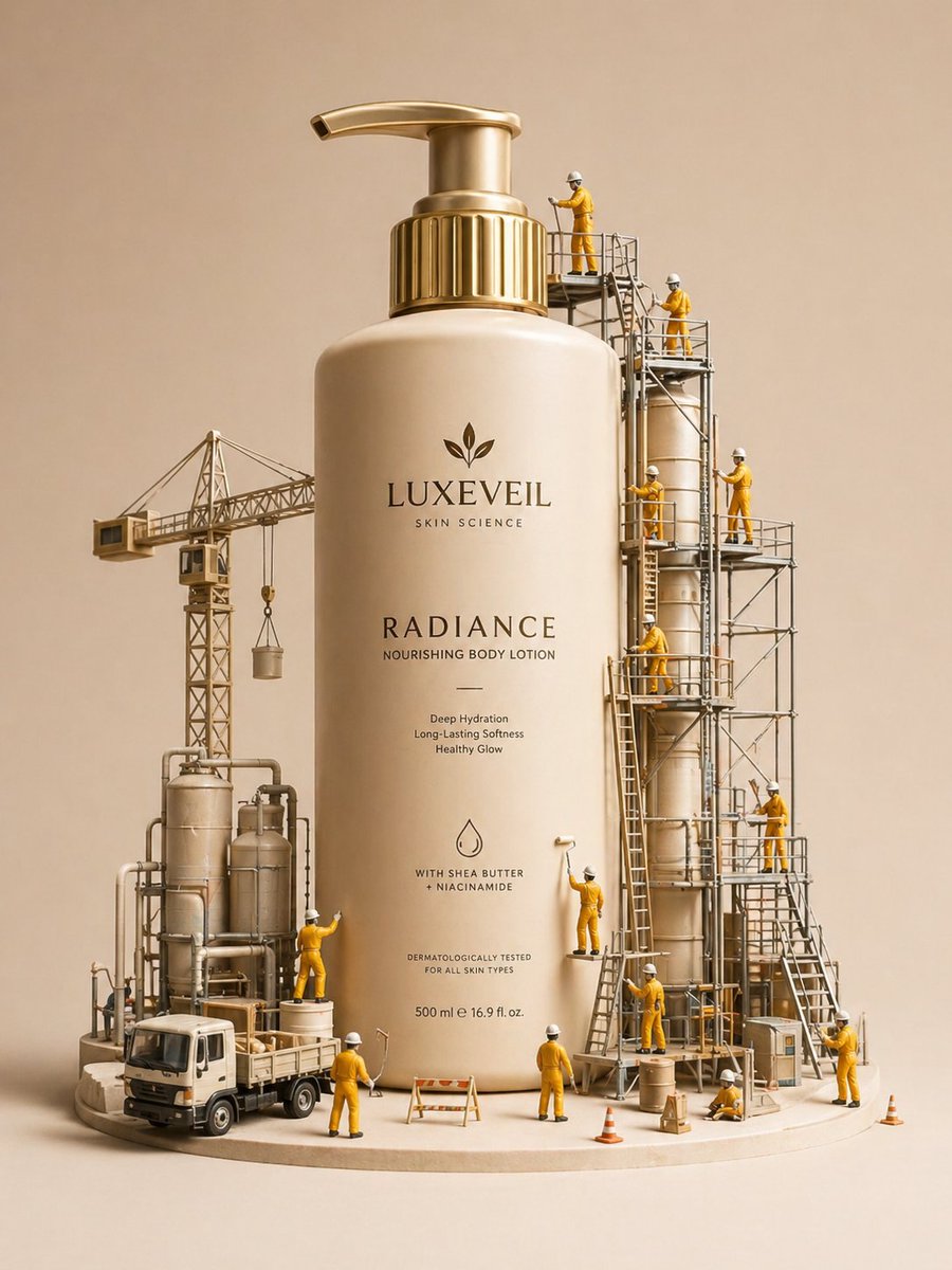 Miniature diorama skincare ad: GPT Image 2 prompt AI image prompt result