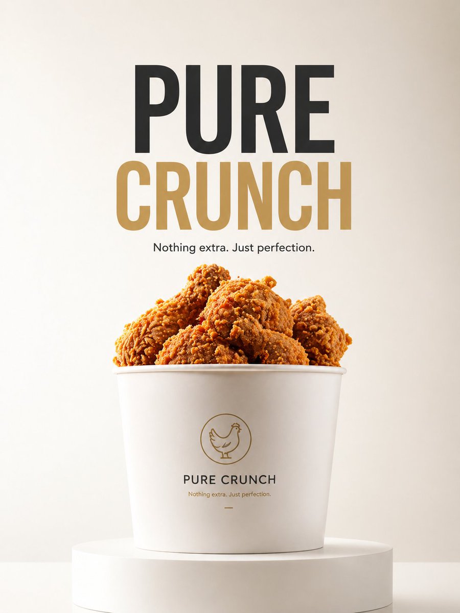 Fried chicken bucket podium ad: GPT Image 2 prompt AI image prompt result