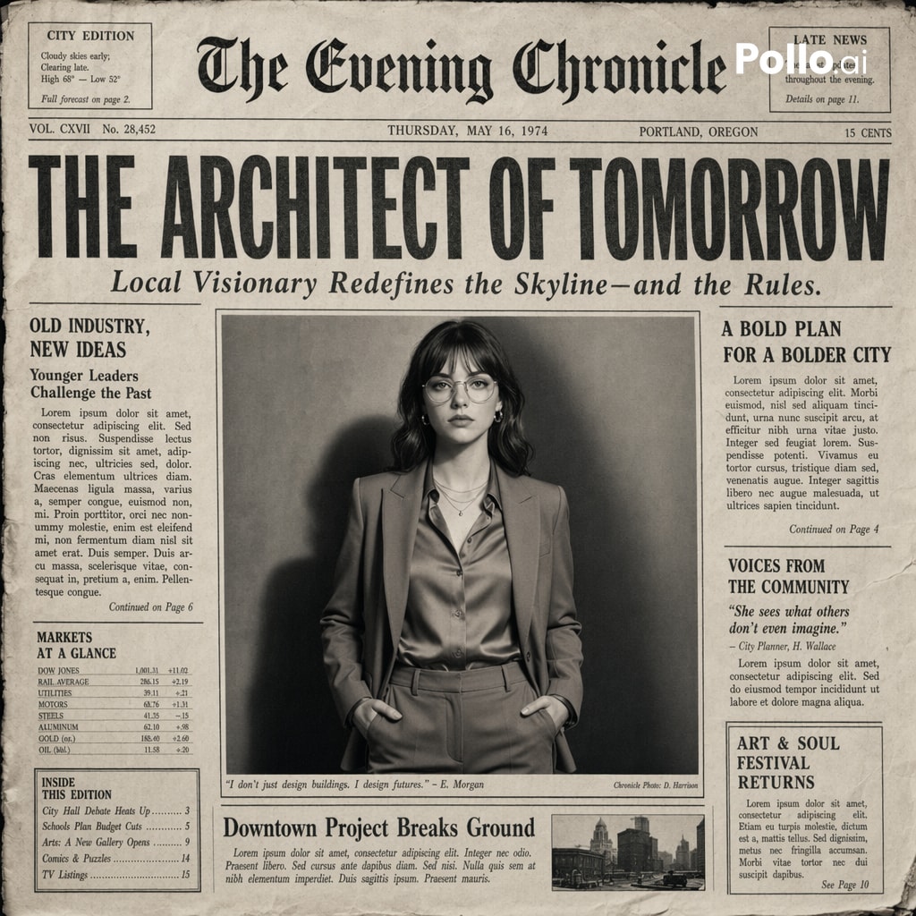 Vintage newspaper front page: GPT Image 2 prompt AI image prompt result