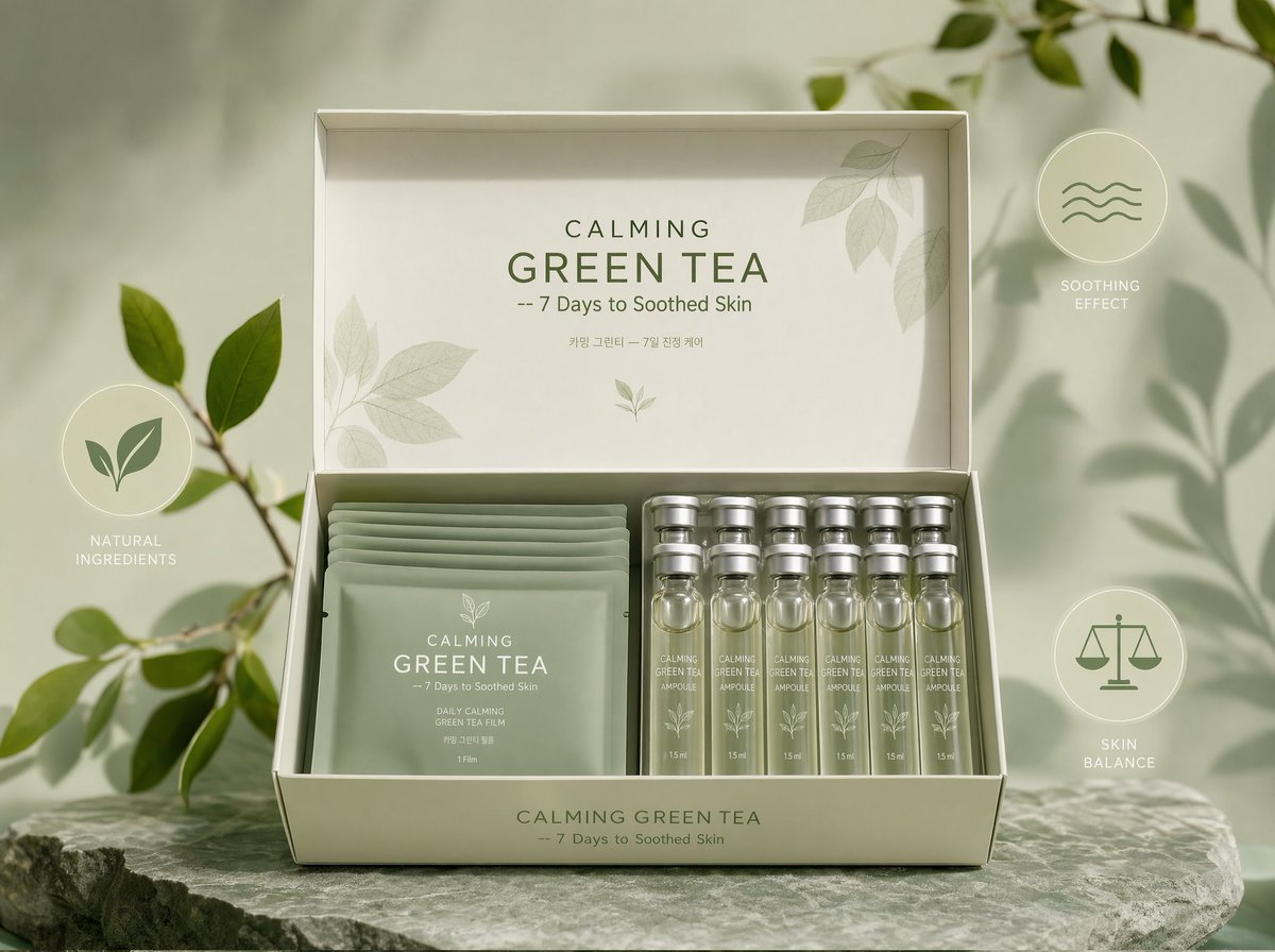 Green tea film kit packaging: GPT Image 2 prompt AI image prompt result