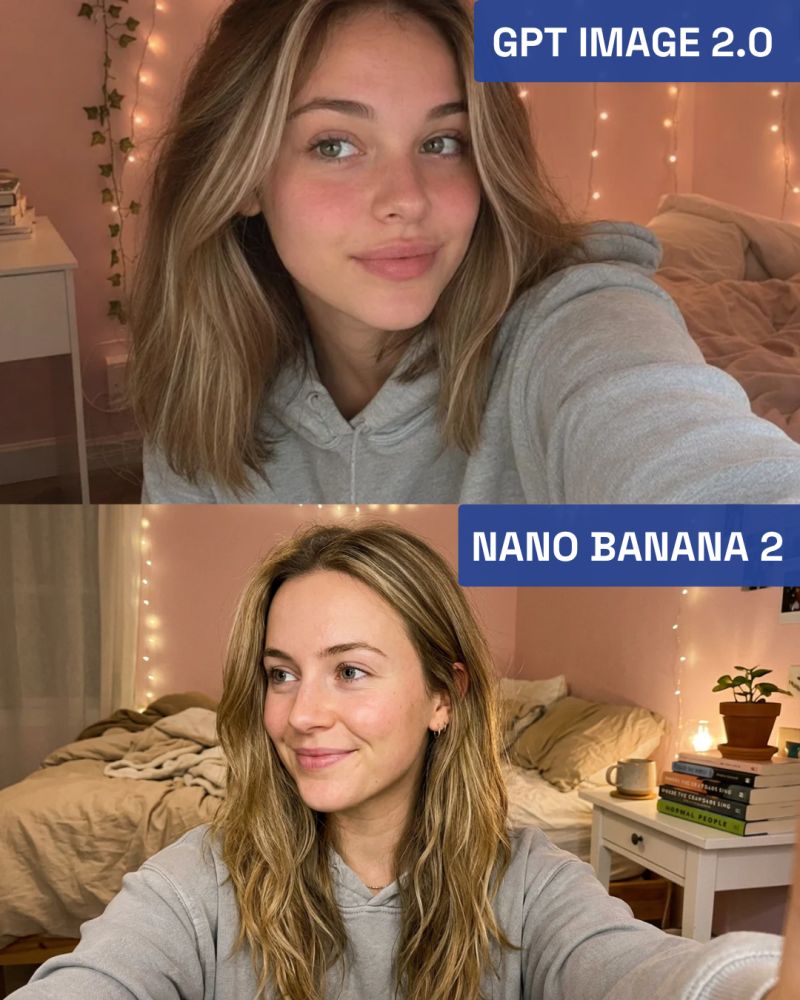 Honey-blonde candid selfie: GPT Image 2 prompt AI image prompt result