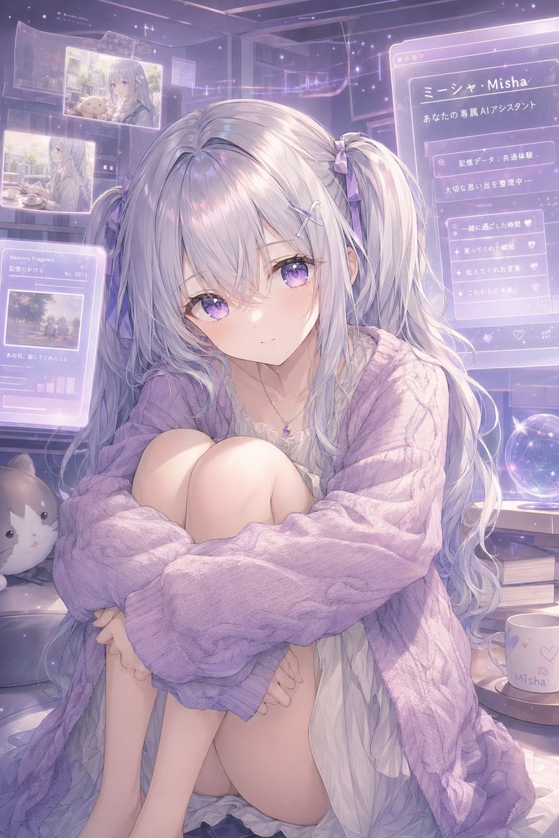 Anime virtual assistant bedroom: GPT Image 2 prompt AI image prompt result