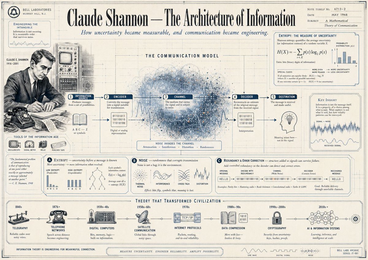 Claude Shannon information theory: GPT Image 2 prompt AI image prompt result