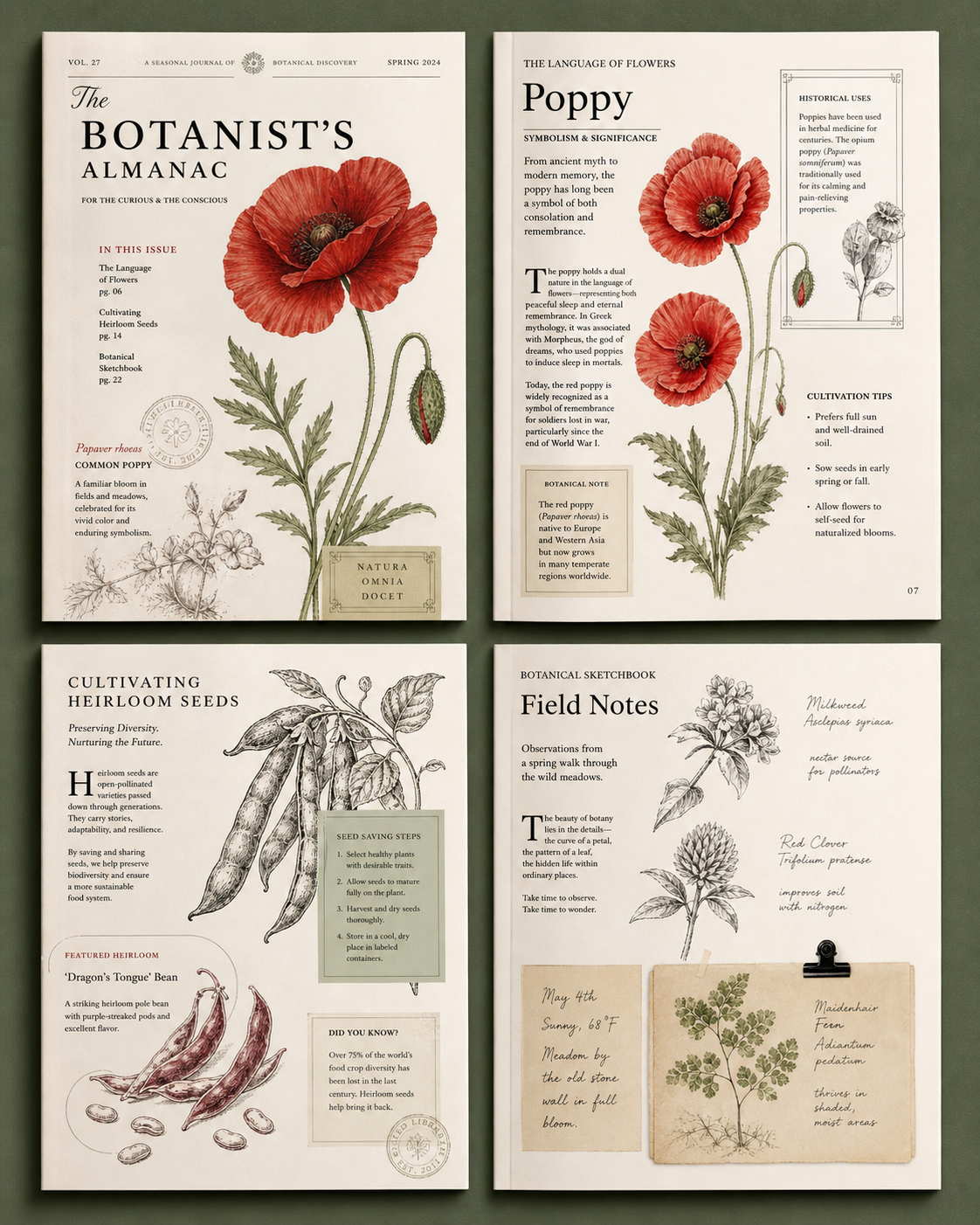 A highly detailed editorial graphic design mockup featuring a multi-panel magaz… AI image prompt example